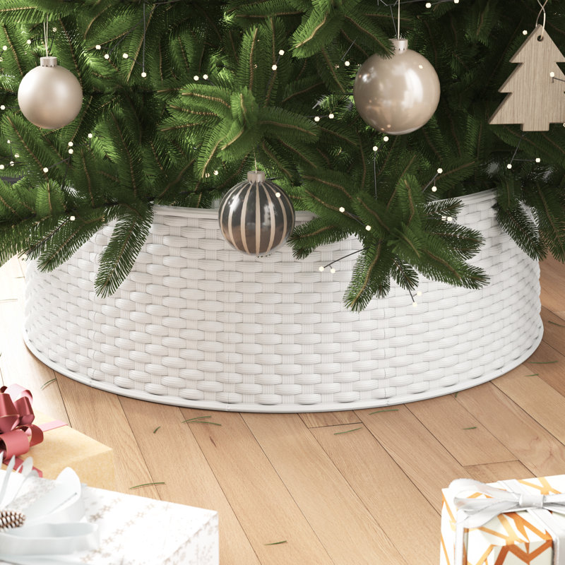 The Seasonal Aisle Rattan Effect Christmas Tree Collar & Reviews